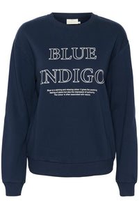 Kaffe Kaleonora Midnight Marine Fleece Lined Sweatshirt, 10508209