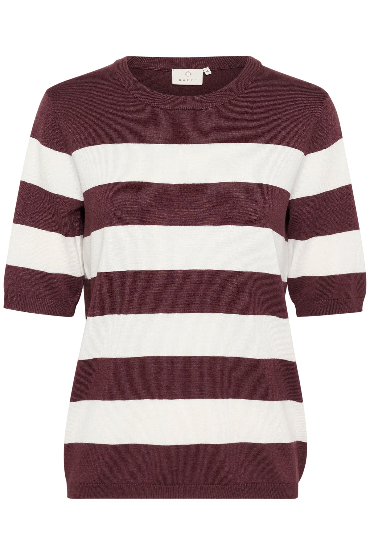 Kaffe Kalizza Chalk/Fudge Burgundy Striped Knit
