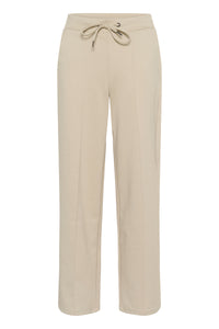 Kaffe Kajenny Feather Beige Wide Leg Elasticated Trousers