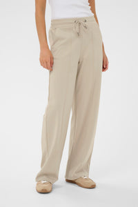 Kaffe Kajenny Feather Beige Wide Leg Elasticated Trousers
