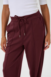 Kaffe Kajenny Windsor Wine Wide Leg Elasticated Trousers