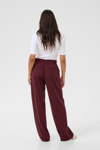Kaffe Kajenny Windsor Wine Wide Leg Elasticated Trousers