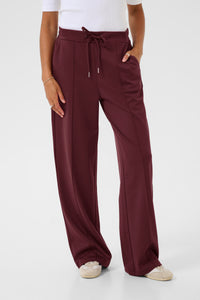Kaffe Kajenny Windsor Wine Wide Leg Elasticated Trousers