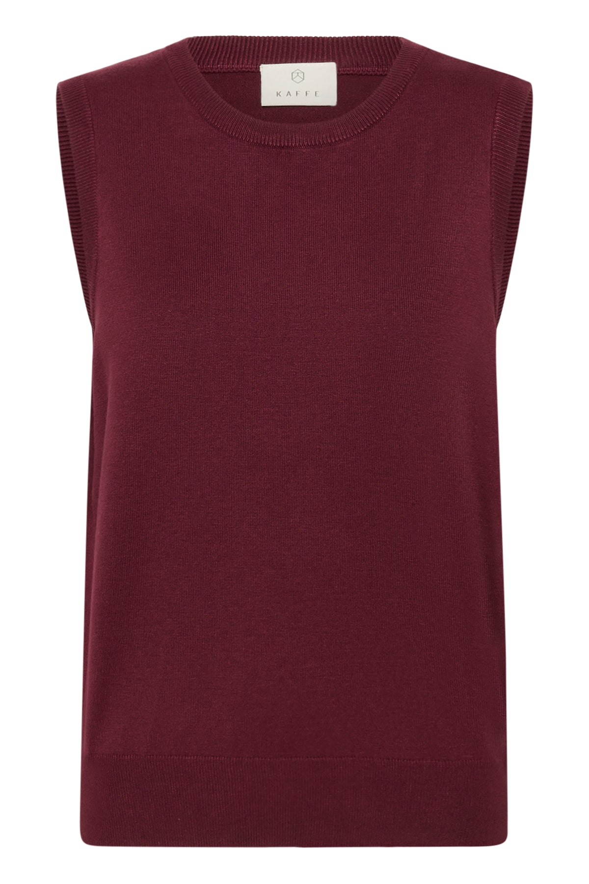 Kaffe Kalizza Windsor Wine Knitted Vest Tank Top, 10509232