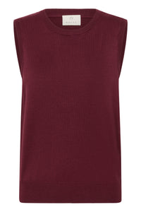 Kaffe Kalizza Windsor Wine Knitted Vest Tank Top, 10509232
