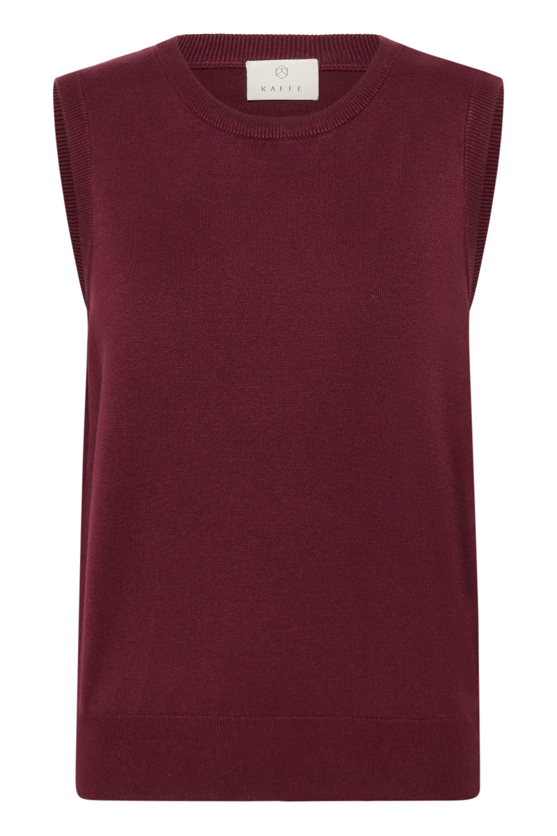 Kaffe Kalizza Windsor Wine Knitted Vest Tank Top, 10509232