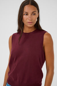 Kaffe Kalizza Windsor Wine Knitted Vest Tank Top, 10509232