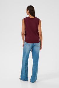 Kaffe Kalizza Windsor Wine Knitted Vest Tank Top, 10509232