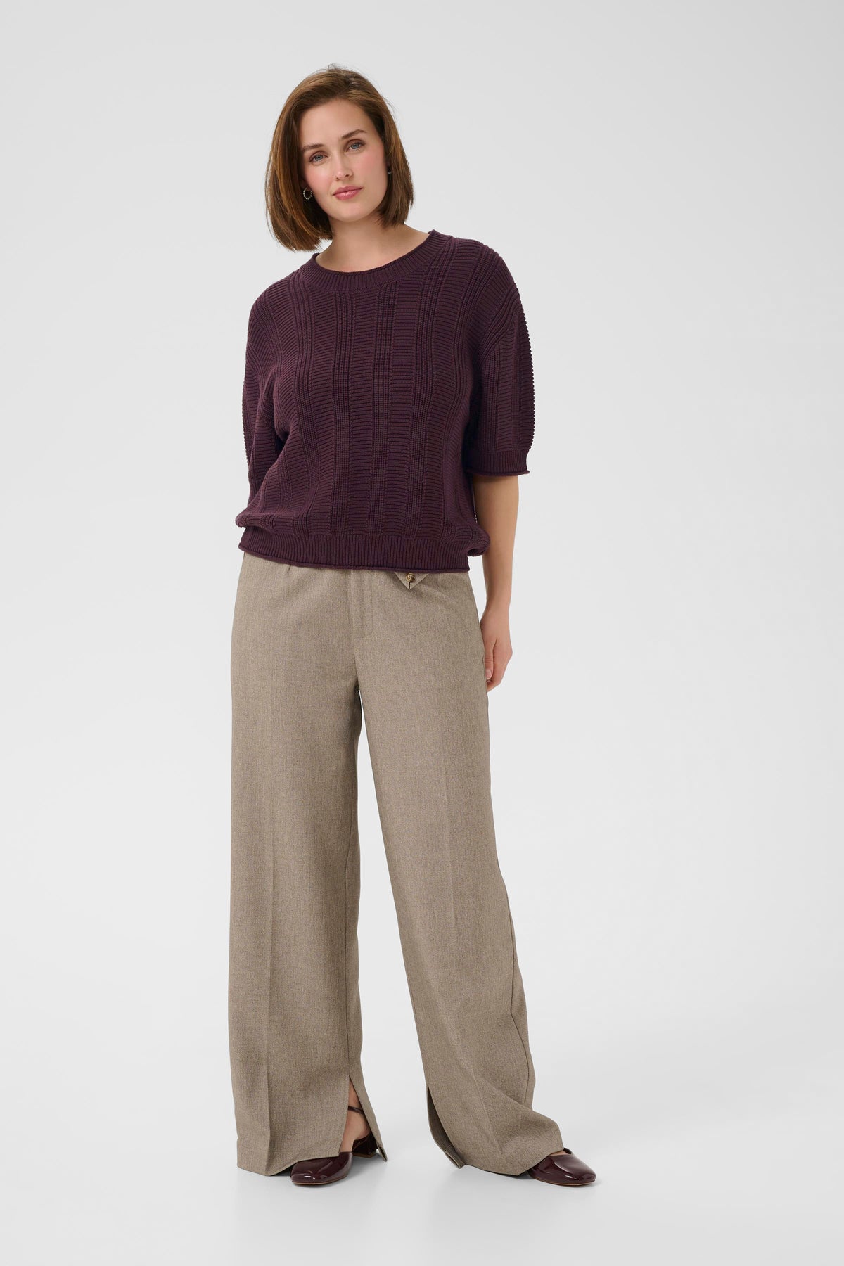 Kaffe KaWhitney Fudge Knitted Pullover, 10510098