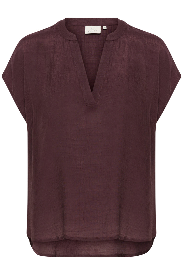 Kaffe Kaanja Fudge V-Neck Blouse