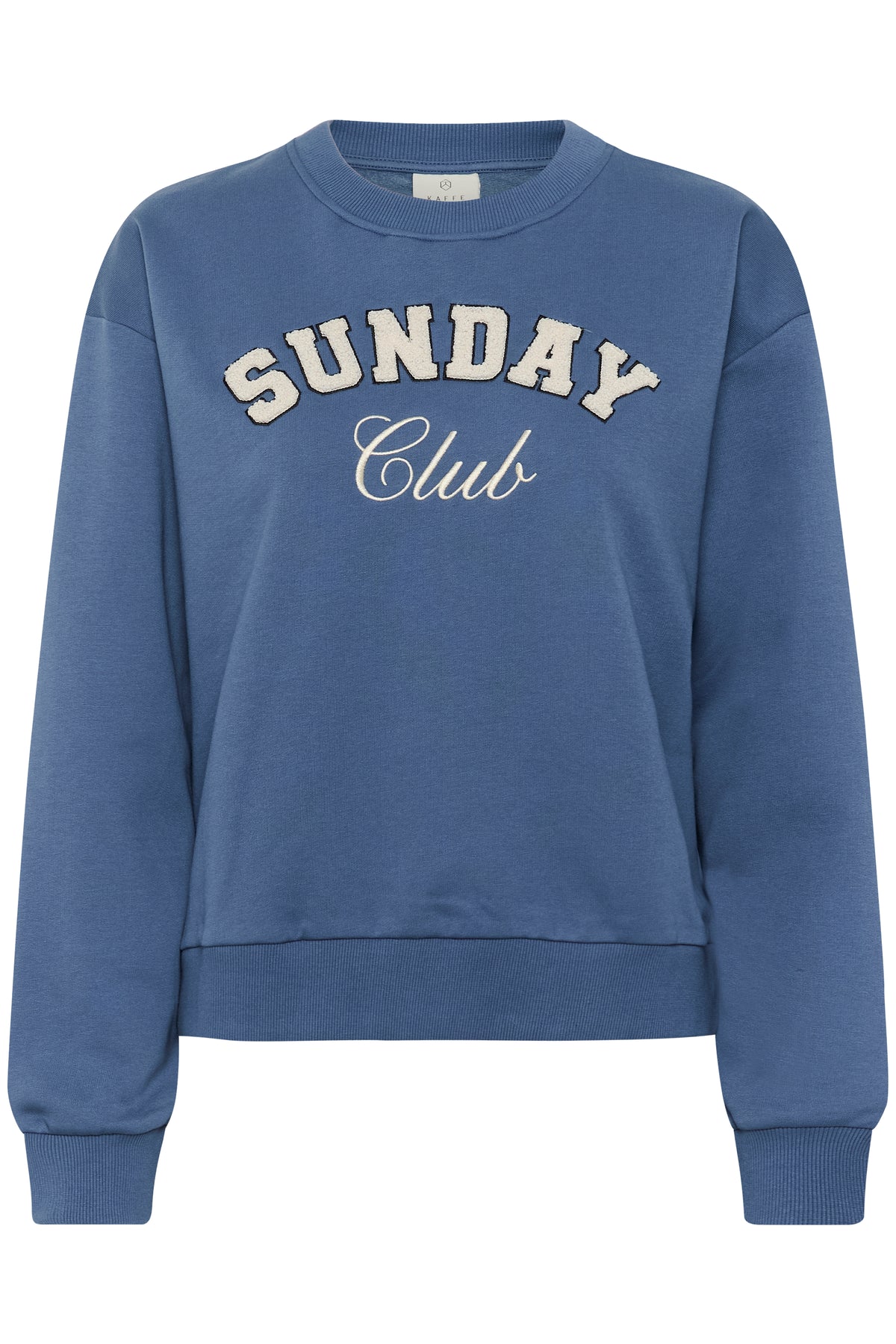 Kaffe Kaelenora Denim Blue Fleece Lined Supersoft Sweatshirt, 10510672