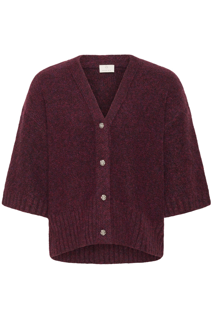 Kaffe Kalabis Windsor Wine Melange Cardigan, 10510680