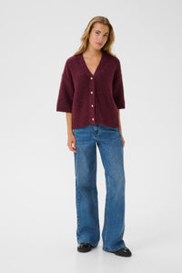 Kaffe Kalabis Windsor Wine Melange Cardigan