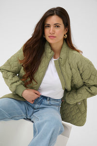 Kaffe KaLeila Dusky Green Quilted Jacket, 10511122