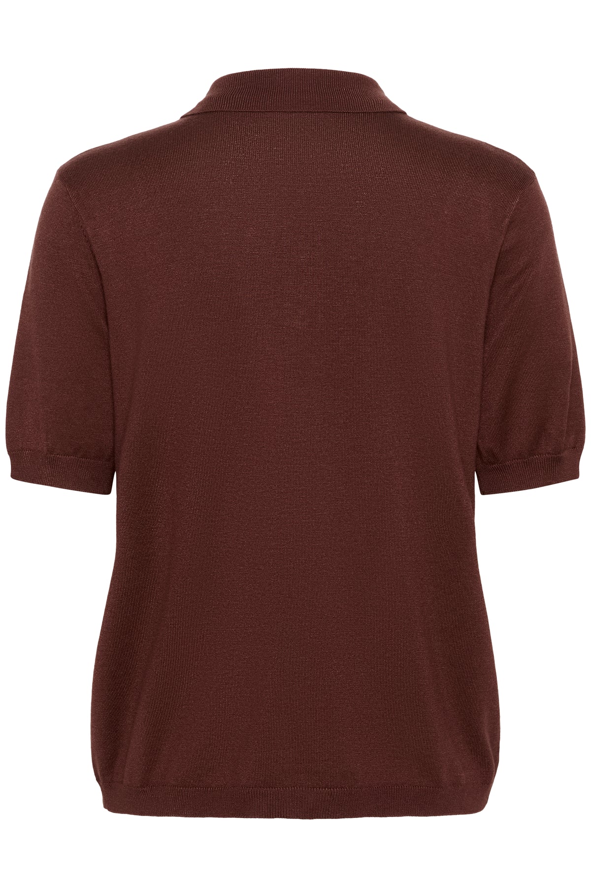 Kaffe Kalizza Fudge Burgundy Knitted Polo Top