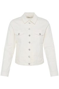 Fransa FrVotwill Whisper White Soft Stretch Denim Jacket