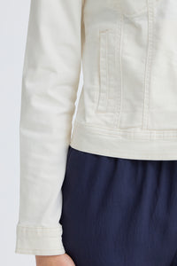 Fransa FrVotwill Whisper White Soft Stretch Denim Jacket