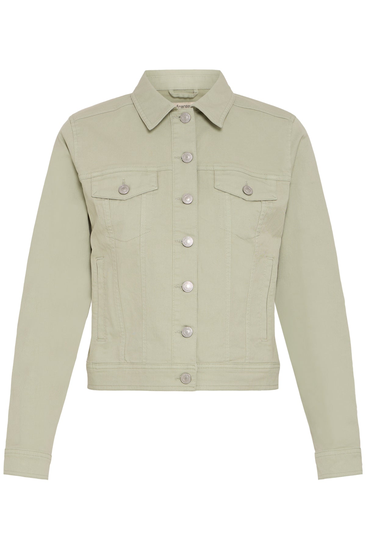 Fransa FrVotwill Desert Sage Soft Stretch Denim Jacket, 20609189