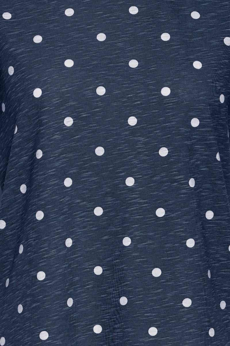 Fransa Hazel Navy Blazer Polka Dot T-Shirt