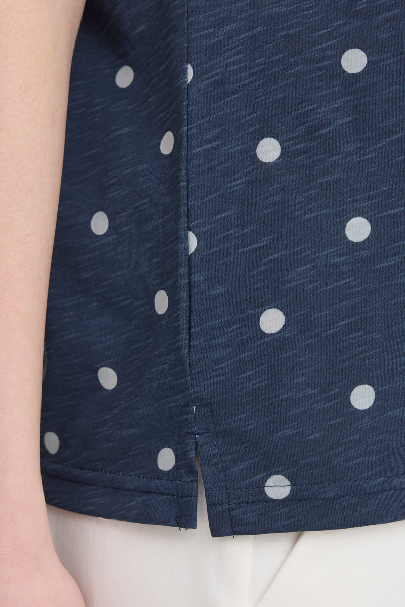Fransa Hazel Navy Blazer Polka Dot T-Shirt