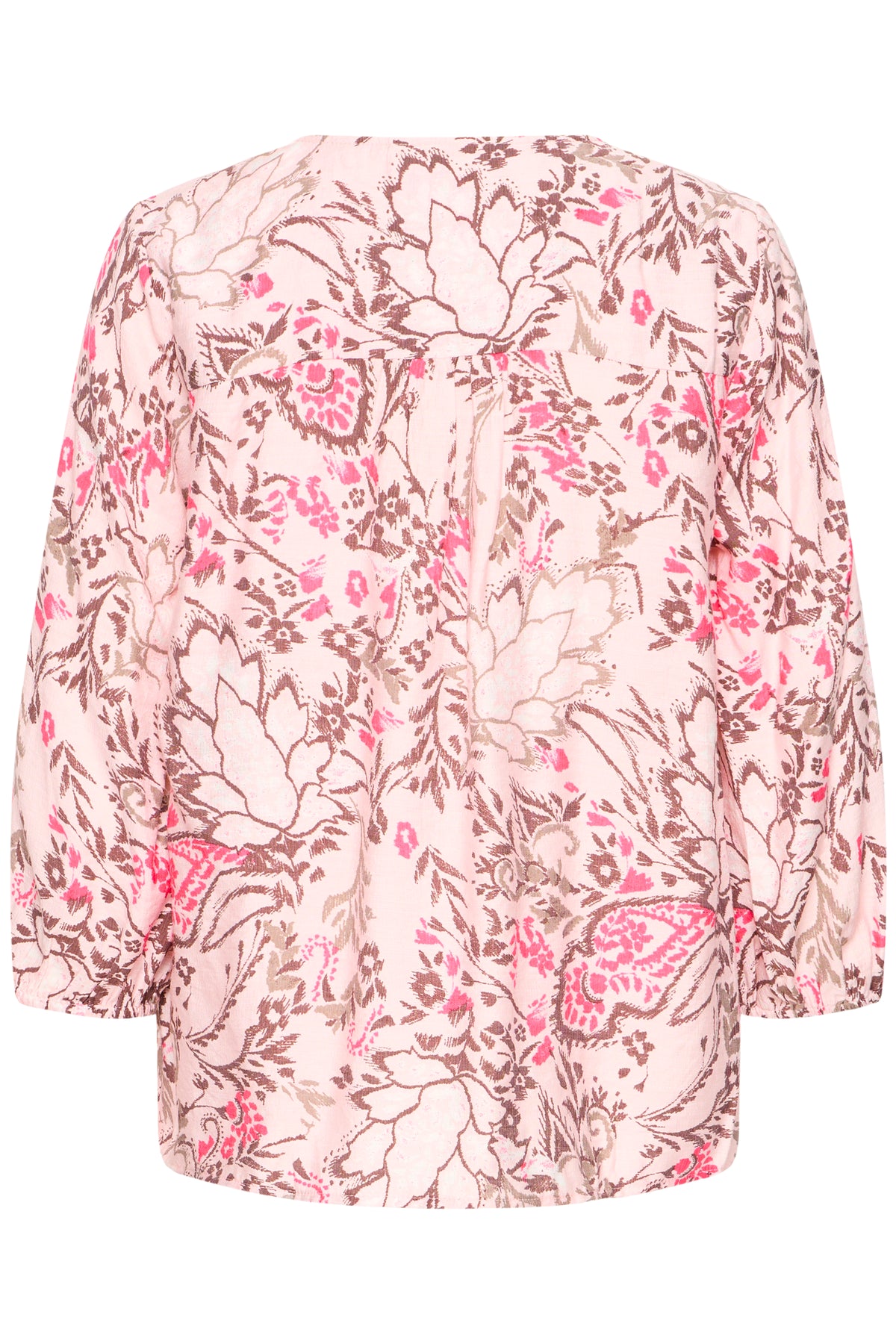 Fransa FrAriana Lotus Pink Floral Print V-Neck Blouse, 20615424