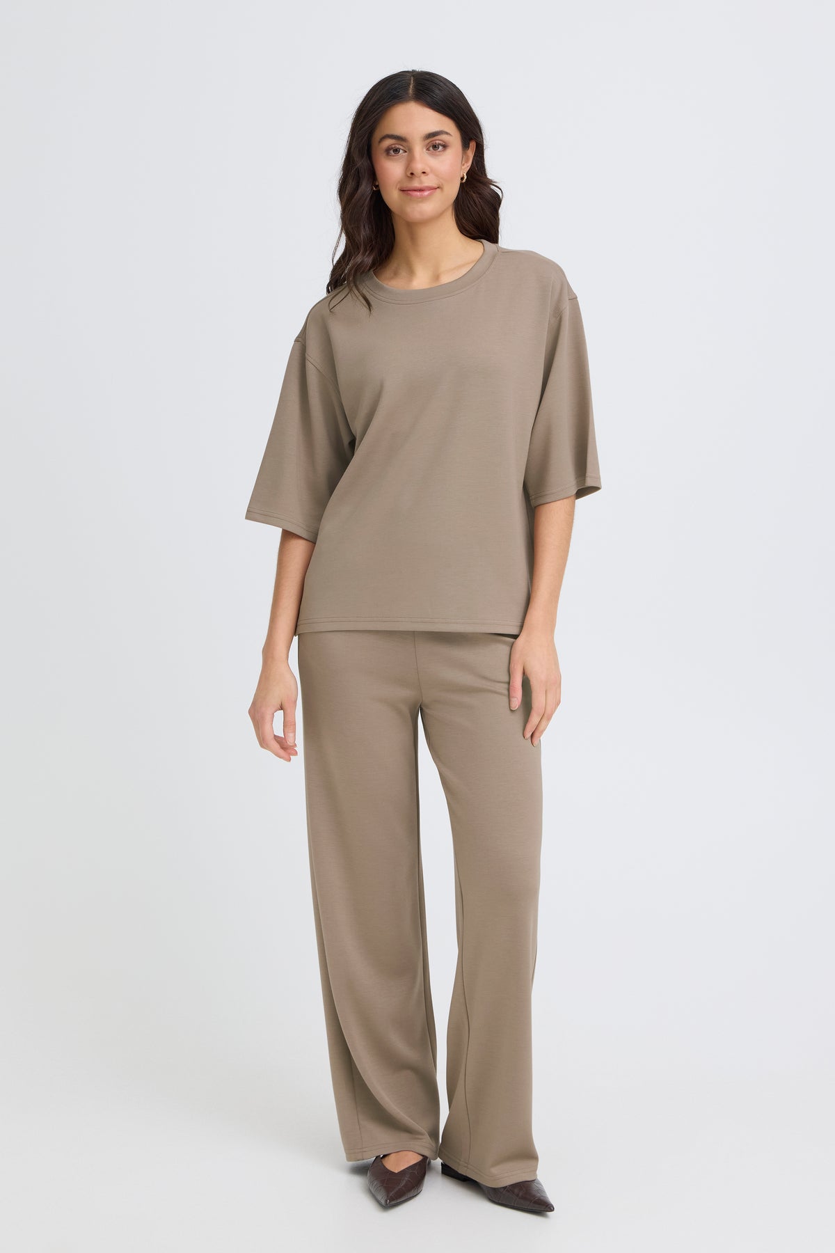 Fransa FrAurora Taupe Modal Oversized T-Shirt, 20615492