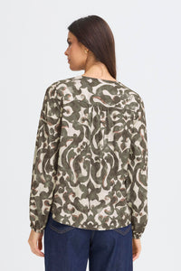 Fransa FrAriana Smokey Olive Printed Blouse, 20617394