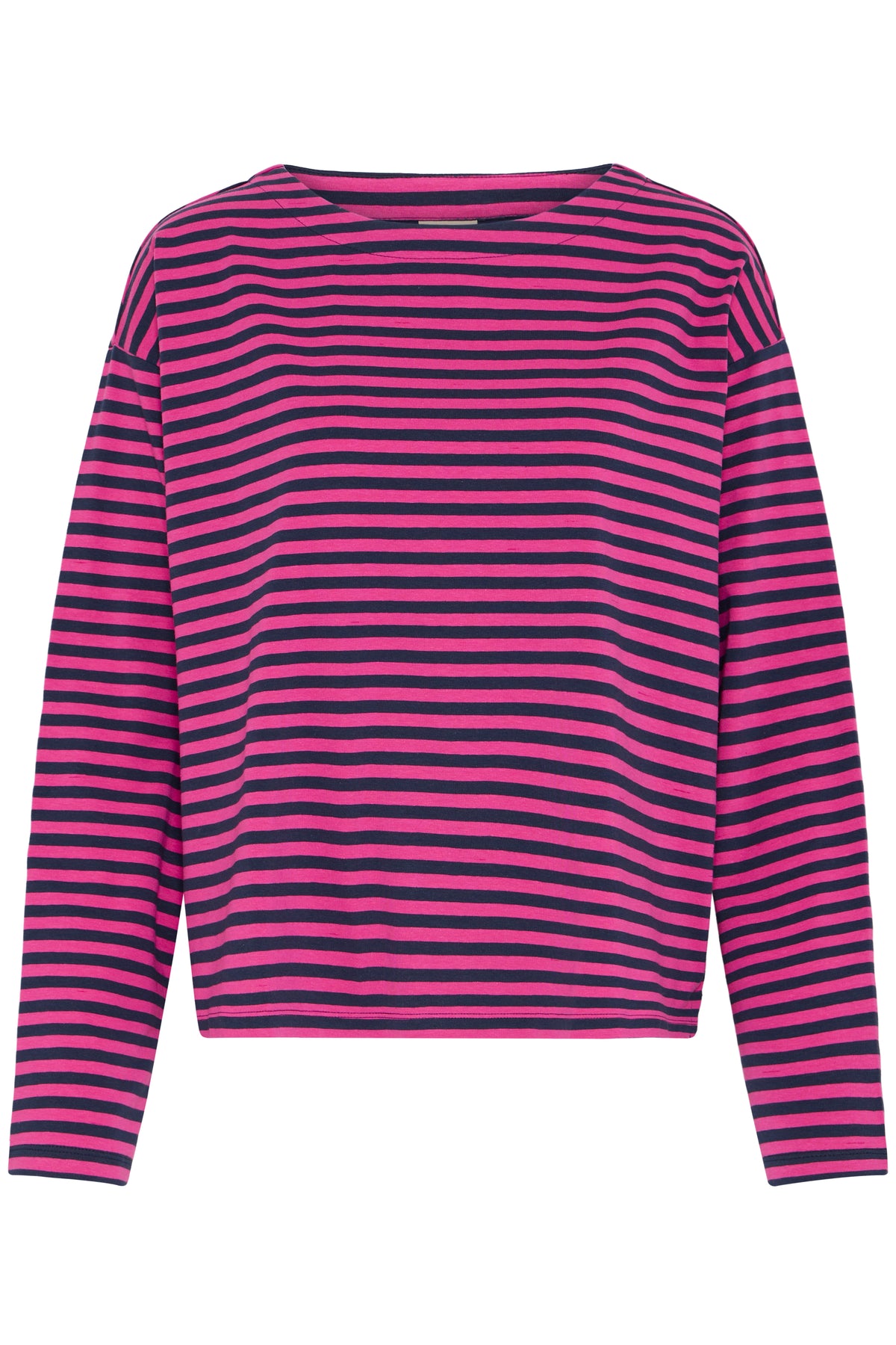 Fransa FrSiva Very Berry Stripe Oversized Long Sleeve Top