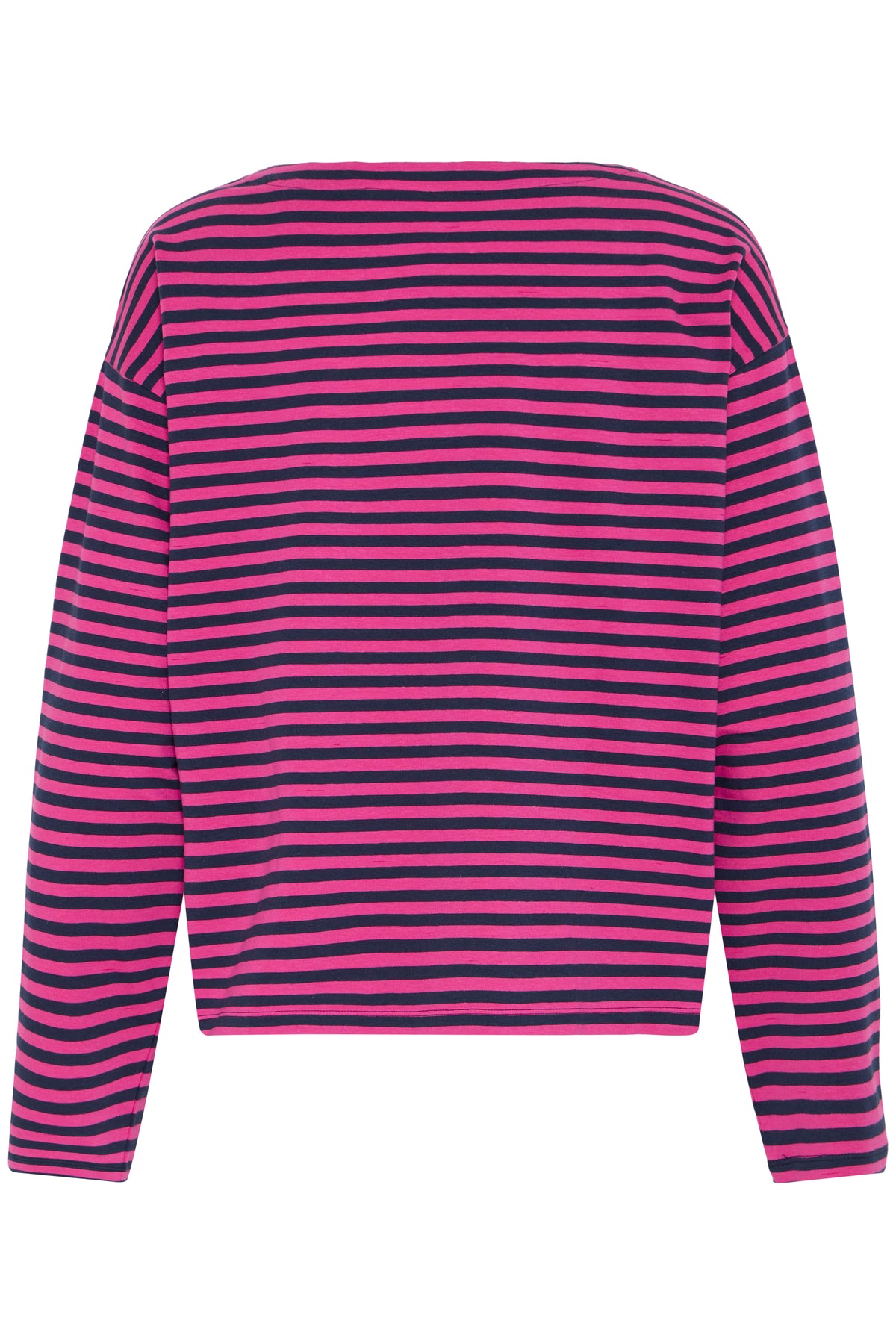 Fransa FrSiva Very Berry Stripe Oversized Long Sleeve Top