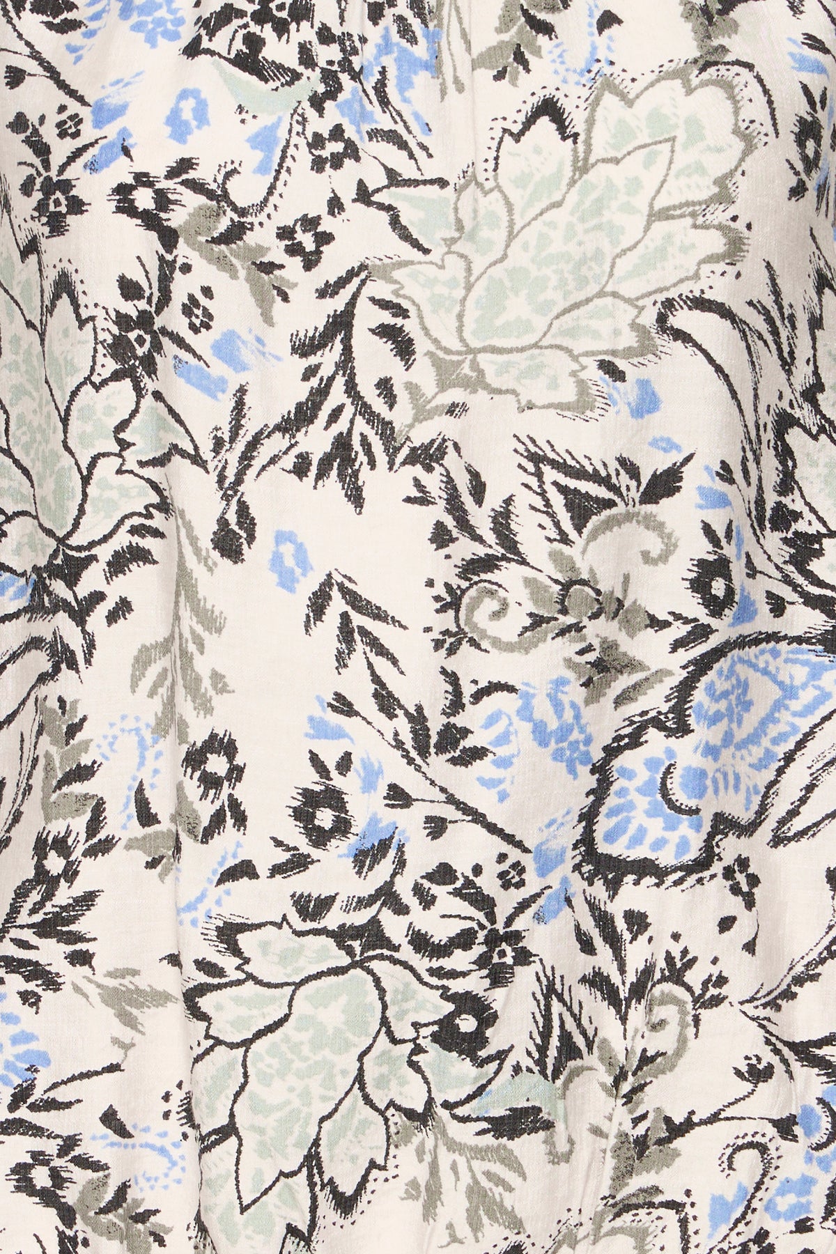 Fransa FrAriana Sage Green Floral Elasticated Waistband Blouse, 20617659