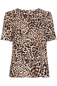B.Young Bymmjoella Birch Leopard Print Top