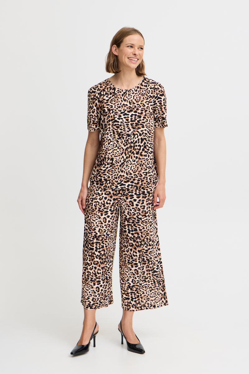 B.Young Bymmjoella Birch Leopard Print Top