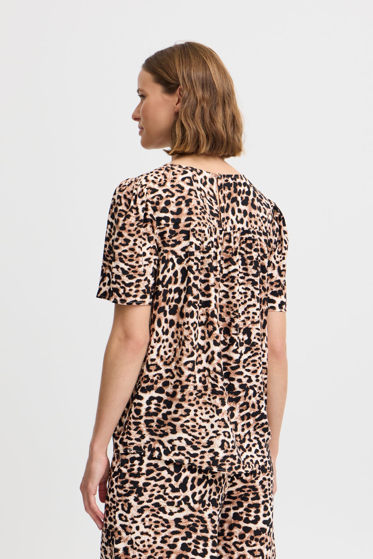 B.Young Bymmjoella Birch Leopard Print Top