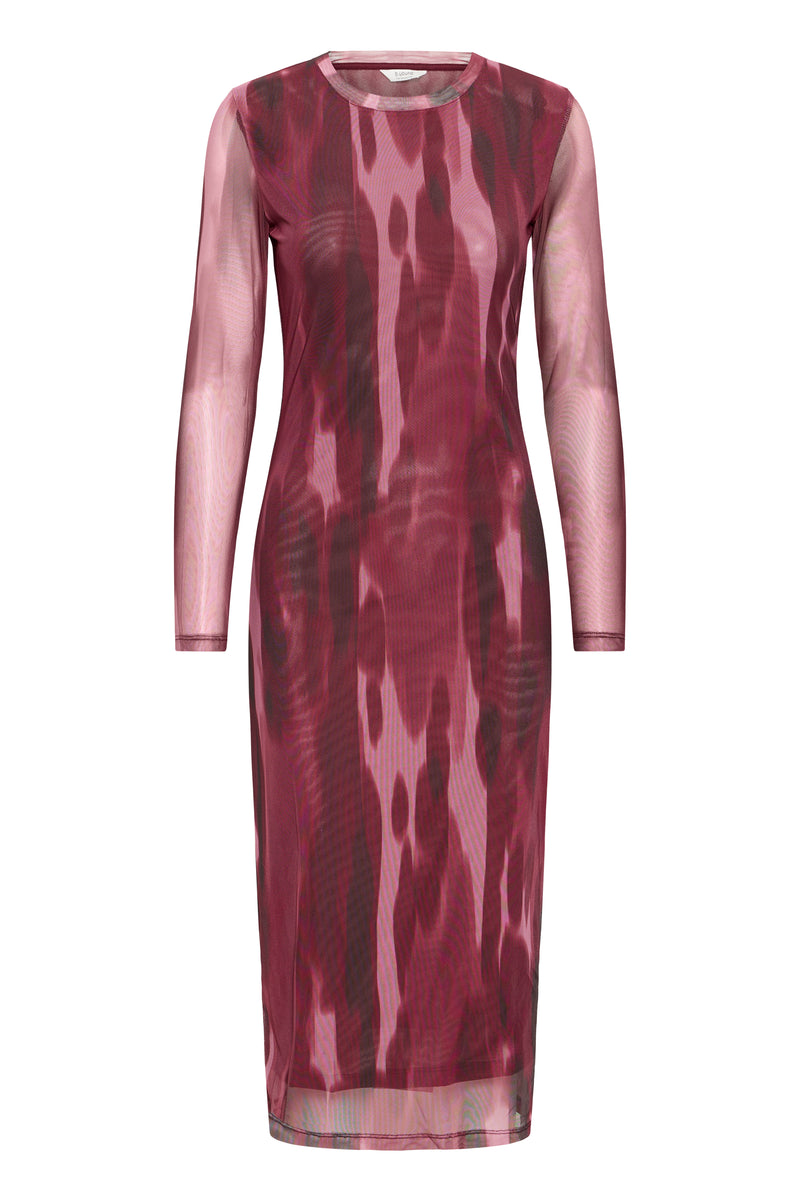 B.Young Bypaloma Port Royale Printed Mesh Midi Dress