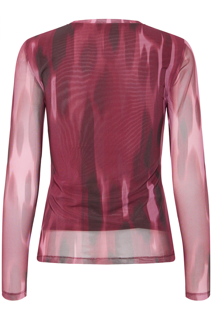 PRE-ORDER - B.Young Bypaloma Port Royale Printed Long Sleeve Mesh Top - (DESPATCH 19TH SEPTEMBER)