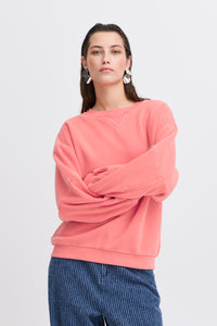 B.Young Bystana Porcelain Coral Teddy Fleece Lined Sweatshirt, 20816360