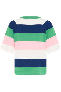 B.Young ByMmorla Parfait Pink Colourblock Stripe Knit