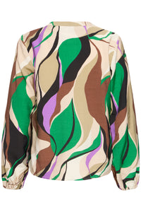 B.Young ByIbini Chinchilla Abstract Printed Blouse, 20818529