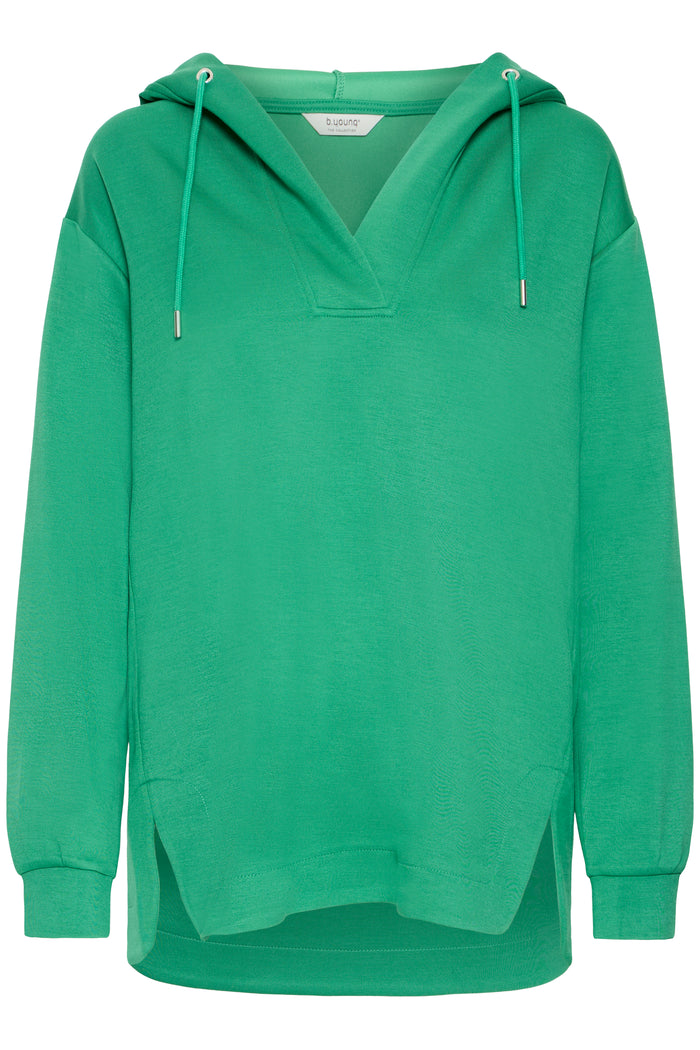 B.Young ByPusti Leprechaun Green Dipped Hem Modal Hoodie, 20818586