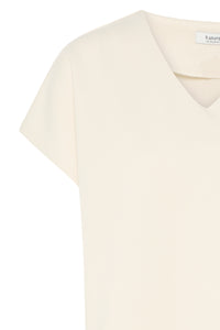 B.Young ByPusti Beige V-Neck Relaxed Fit Top, 20818715