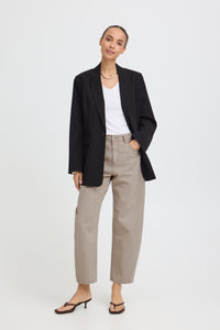 B.Young ByLupina Nomad Beige Barrel Leg Jeans, 20818744