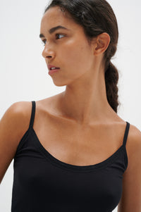InWear Finesse Black Fitted Basic Cami Top