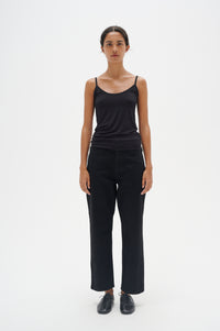InWear Finesse Black Fitted Basic Cami Top