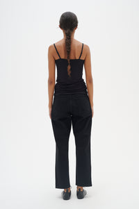 InWear Finesse Black Fitted Basic Cami Top