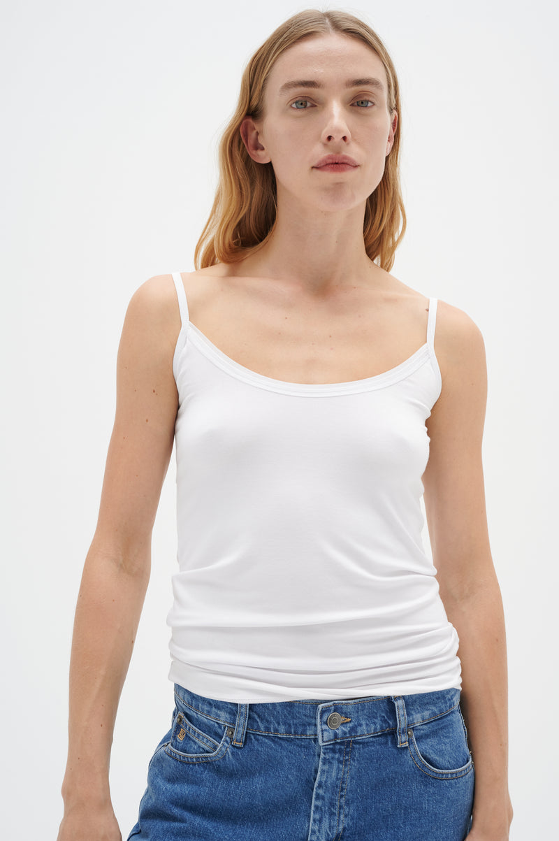 InWear Finesse Pure White Fitted Basic Cami Top
