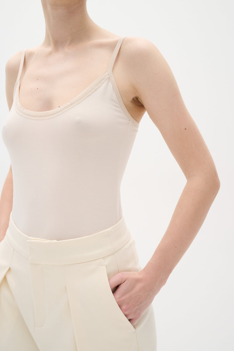 InWear Finesse Chalk Fitted Basic Cami Top