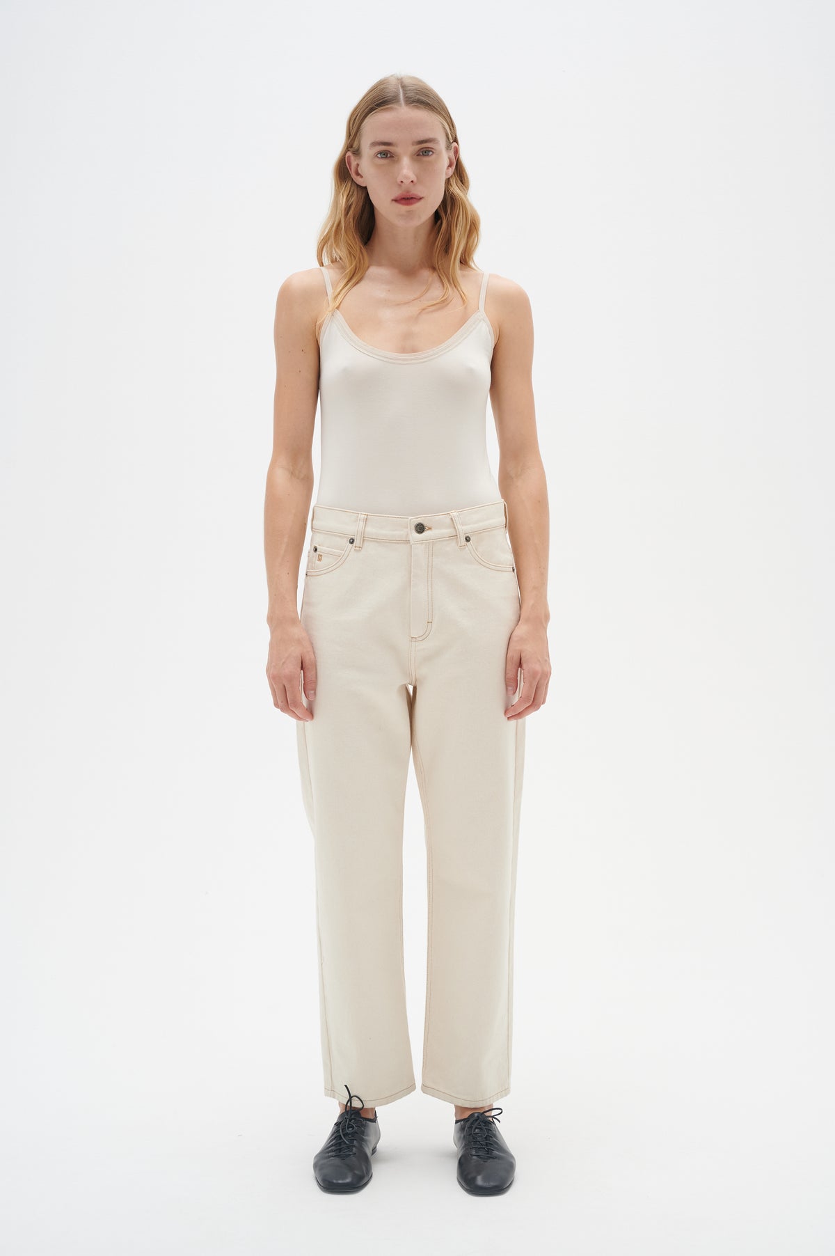 InWear Finesse Chalk Fitted Basic Cami Top