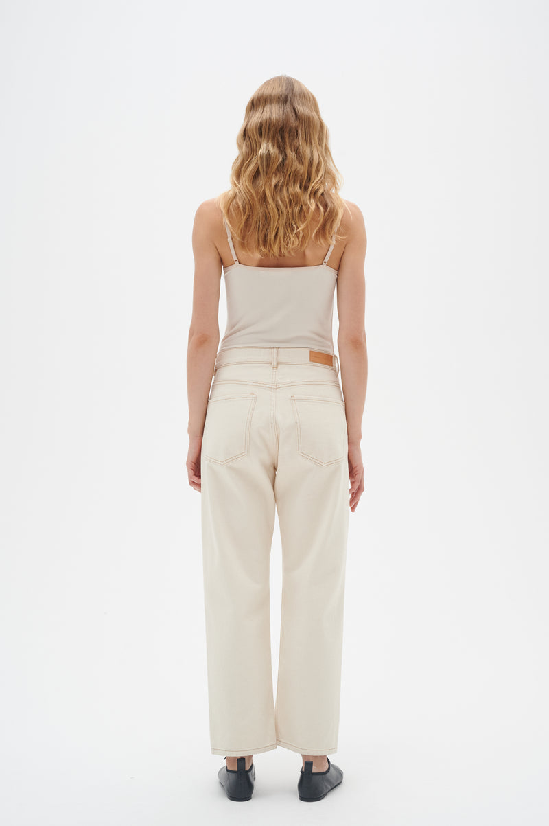 InWear Finesse Chalk Fitted Basic Cami Top
