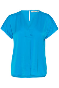 InWear Rinda Cyan Blue V-Neck Top