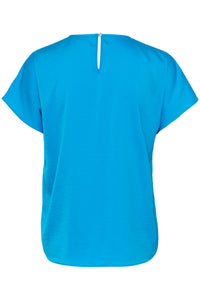 InWear Rinda Cyan Blue V-Neck Top